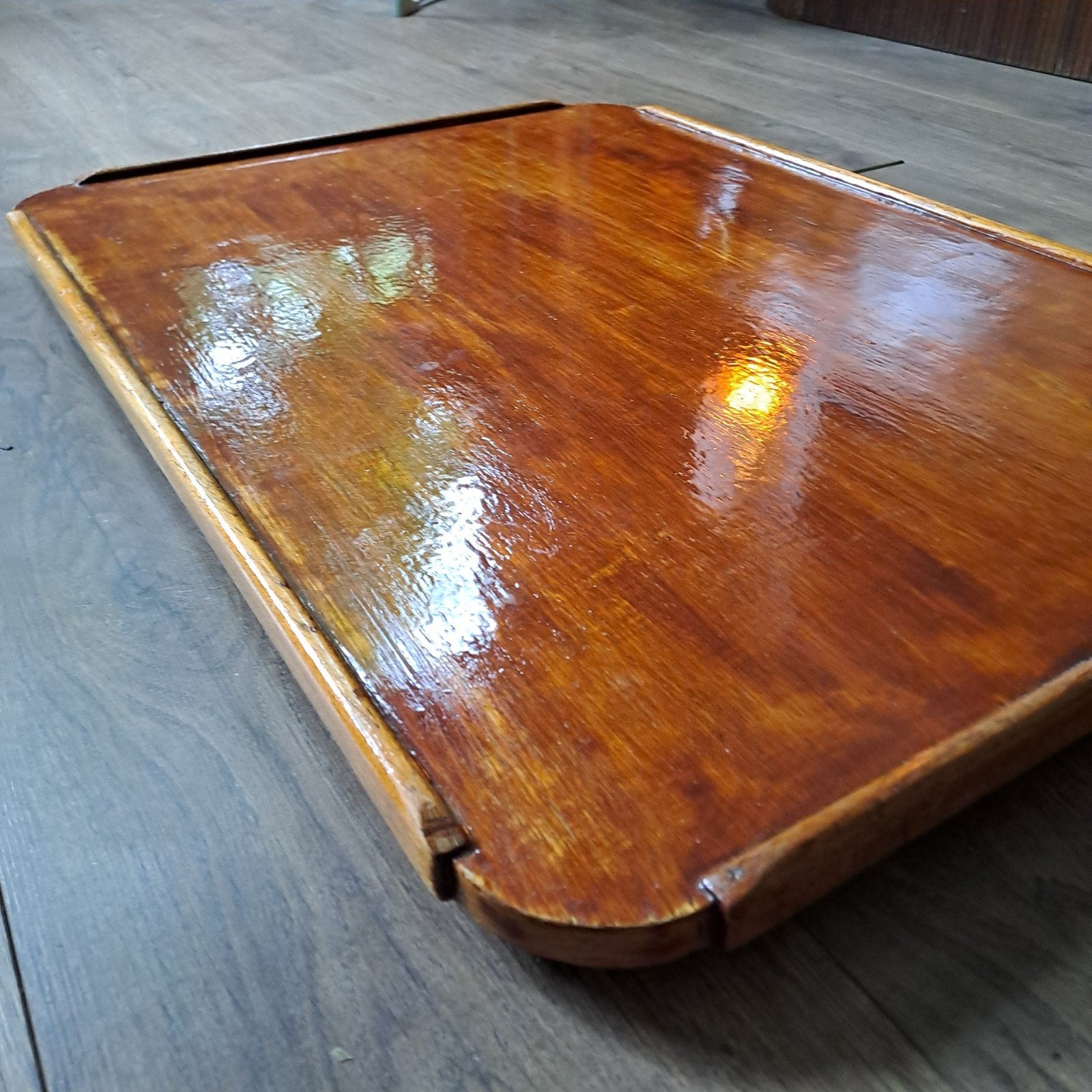 Houten Tafelblad voor Boottafel, Ophalen, Gebruikt, Interieur en Kussens