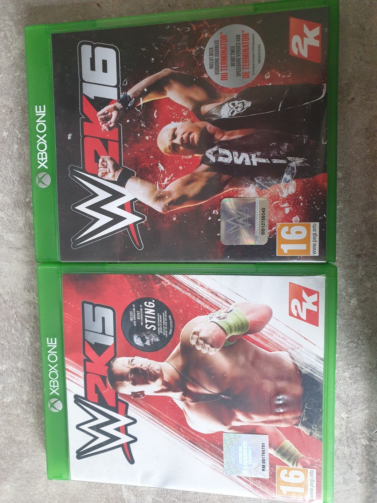 WWE 2K15 & 2K16 Xbox One - Wrestling Games, Gebruikt, Vechten, Ophalen of Verzenden, Eén computer