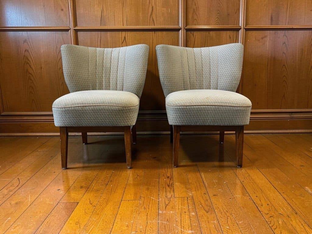 set van 2 vintage cocktail fauteuils / zetels / éénzitten, Ophalen