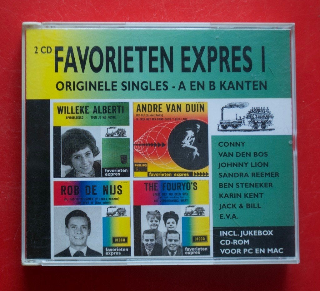 2x 2cd Favorieten expres 1+2 Originele singles a en b kanten, Ophalen of Verzenden, Gebruikt, Nederlandstalig, Verzamelalbum
