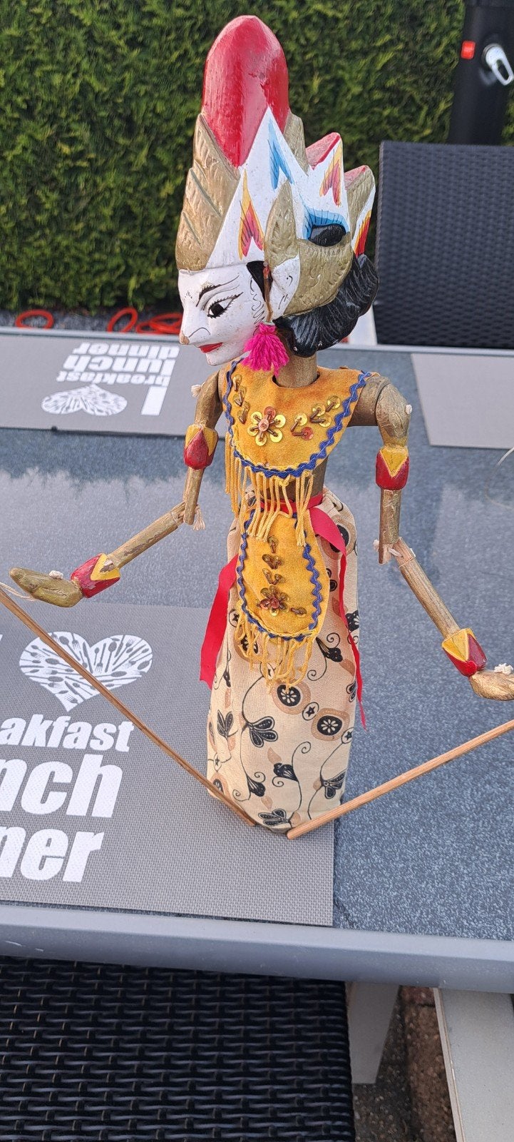 Set van 2 handgemaakte Indonesische Wayang Golek poppen, Ophalen of Verzenden