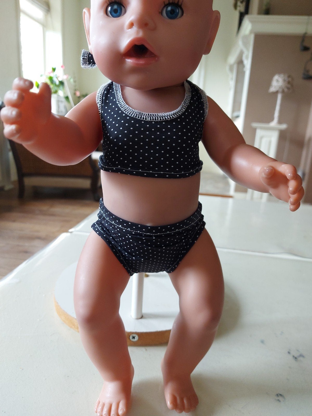 Mooie stipjes bikini baby born pop, Ophalen of Verzenden, Nieuw, Babypop