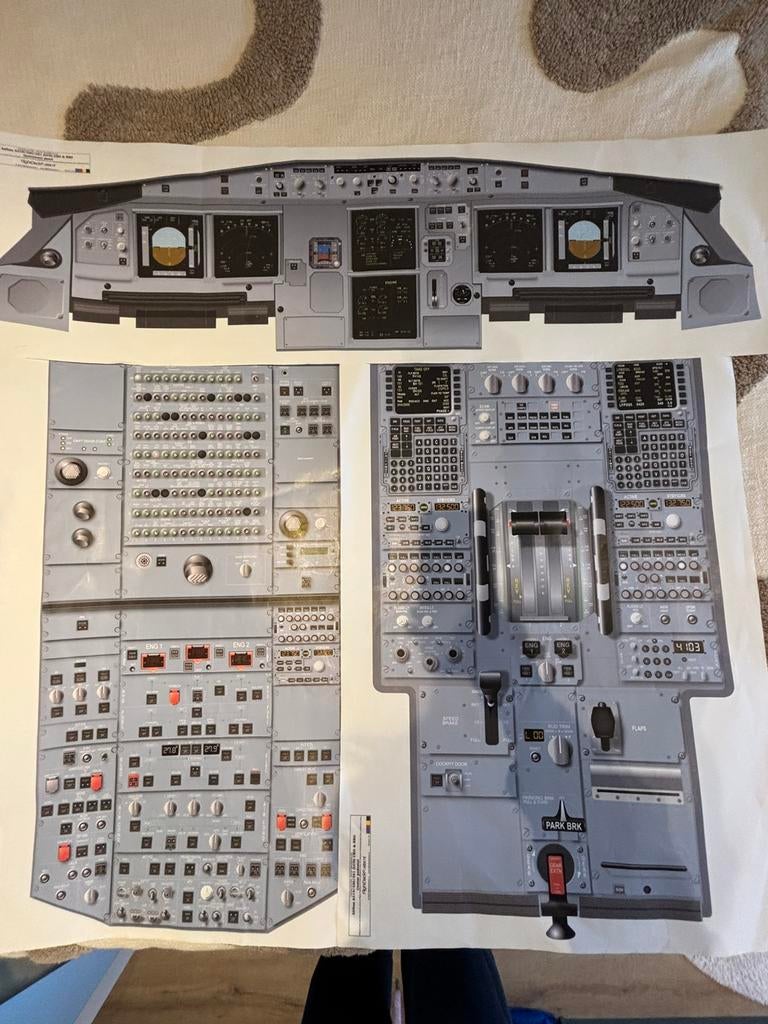 Airbus A321 cockpit layout, Ophalen of Verzenden, Zo goed als nieuw, A1 t/m A3