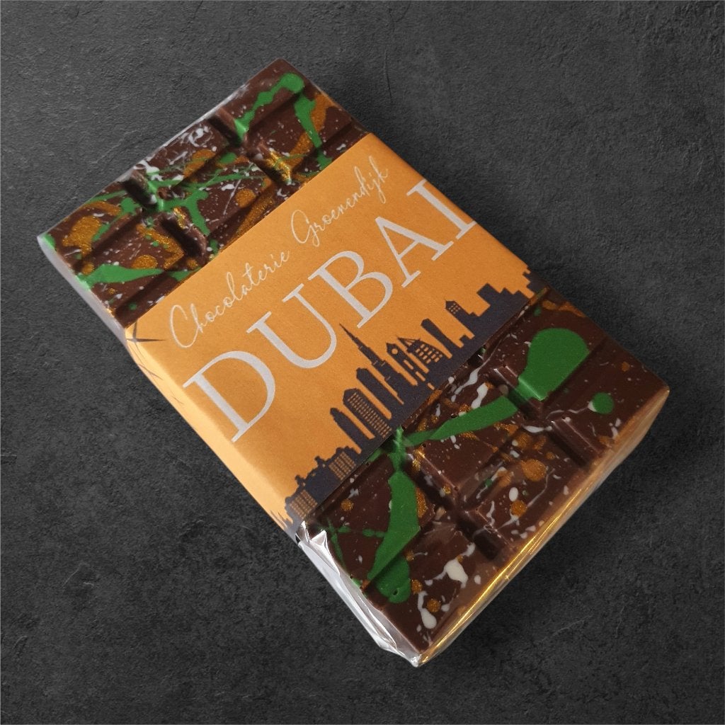 chocolade reep dubai (Wit, Melk of Puur), Ophalen of Verzenden