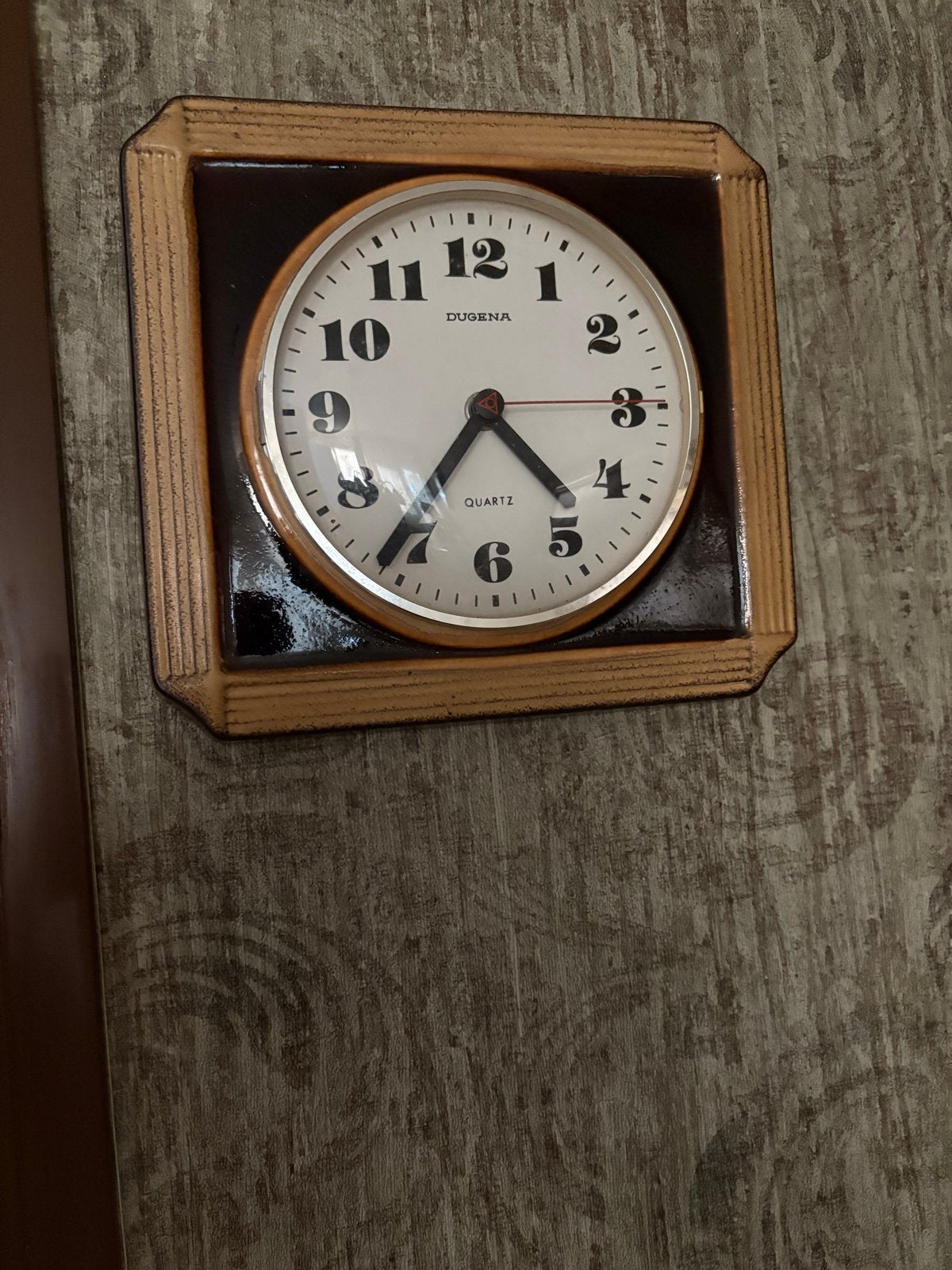 Vintage Dugena Quartz Wandklok, Ophalen of Verzenden