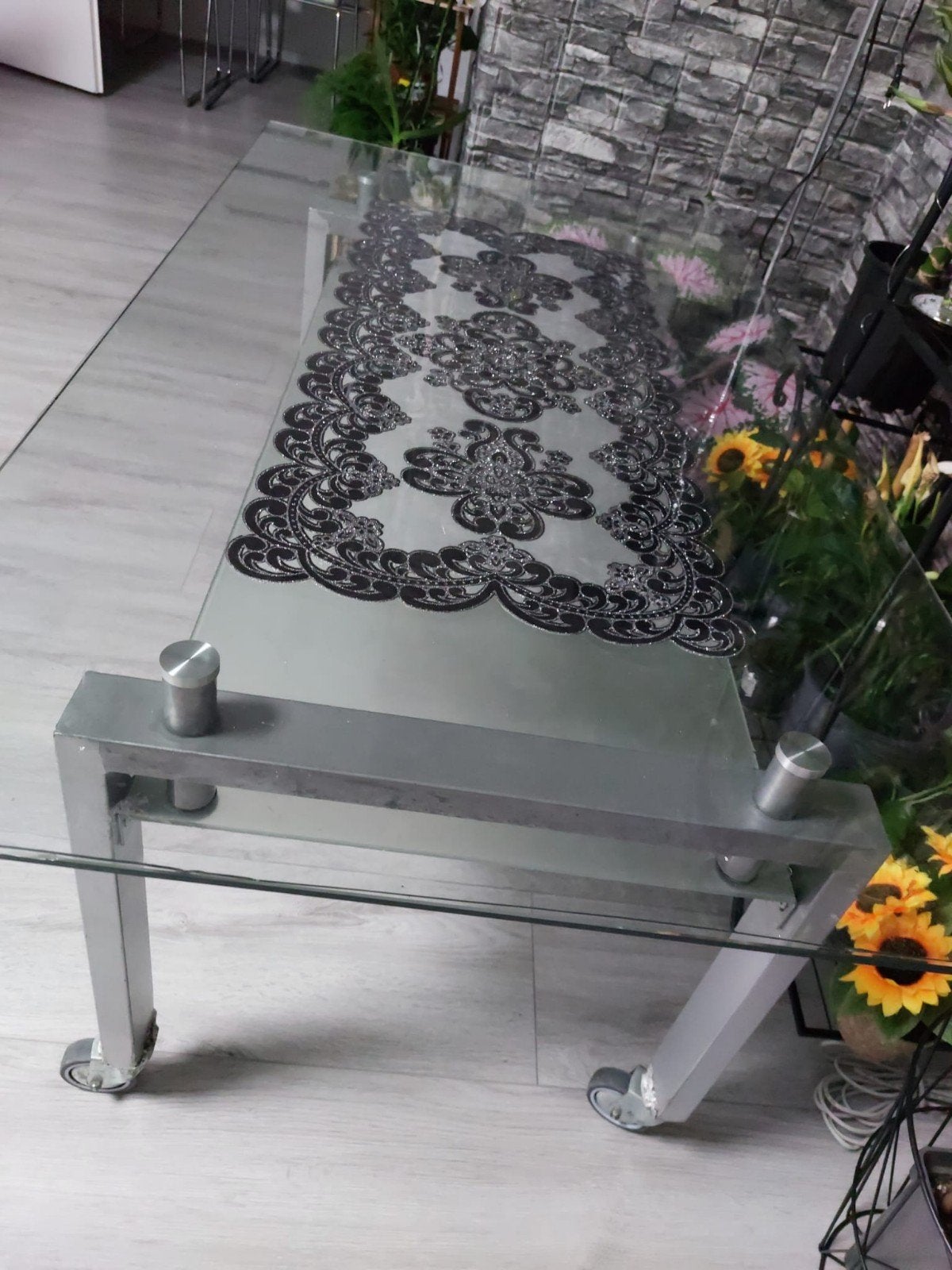 glas tafel, Ophalen, Zo goed als nieuw, Glas