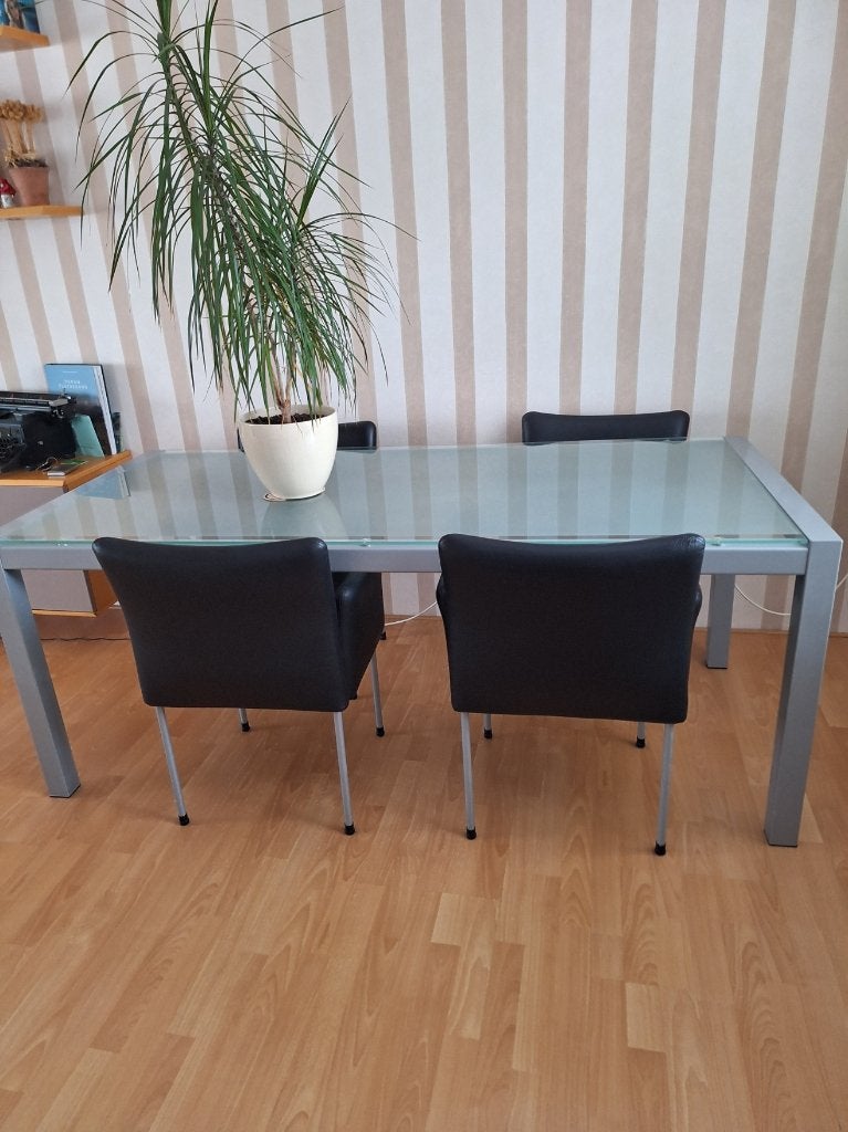 Eettafel met 4 stoelen, Ophalen, 50 tot 100 cm, Vijf personen of meer, 150 tot 200 cm