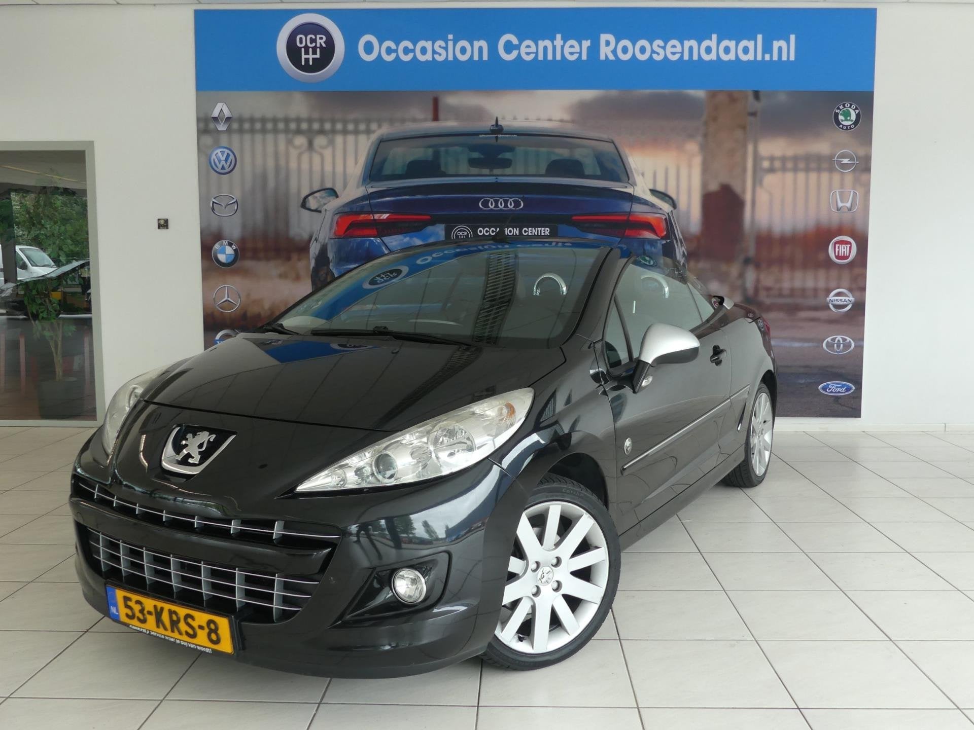 Peugeot 207 CC 1.6 THP Roland Garros Climate Control Cruise, Auto's, Gebruikt, Zwart, 4 cilinders, 4 stoelen