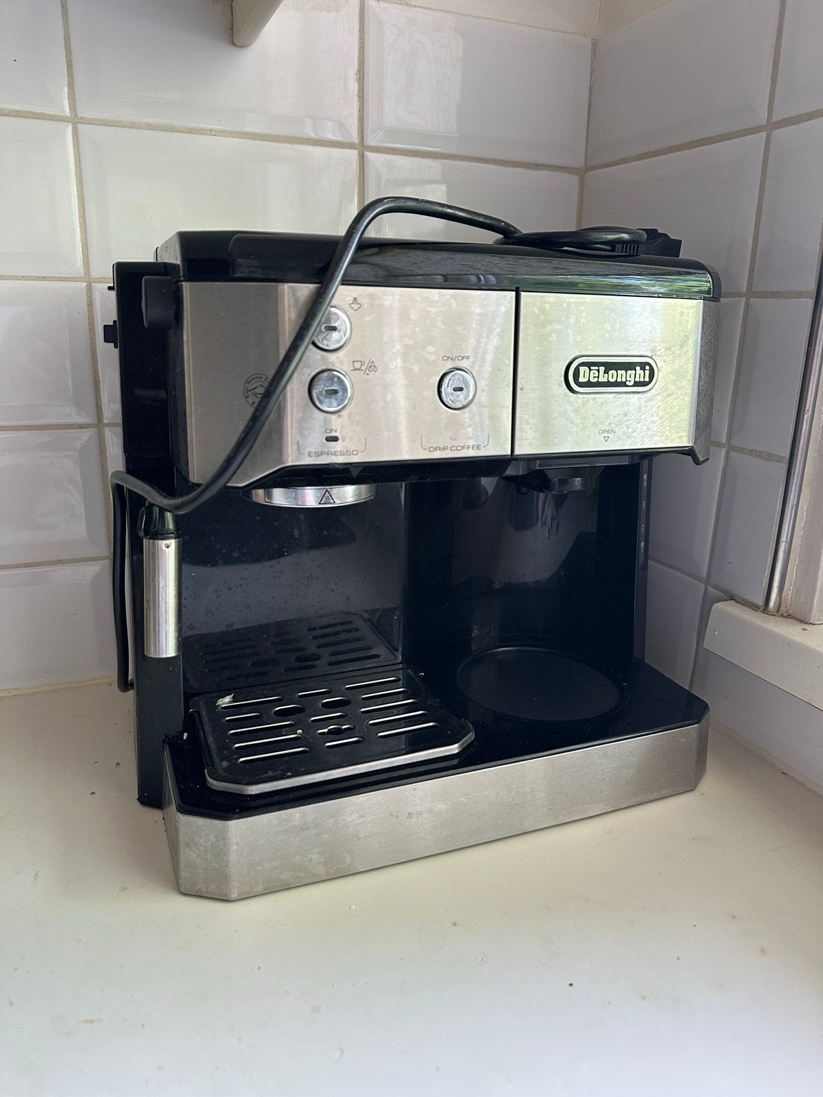 De'Longhi Combi Koffiezetapparaat - Espresso & Filterkoffie, Gebruikt, Gemalen koffie, Ophalen, Stoompijpje