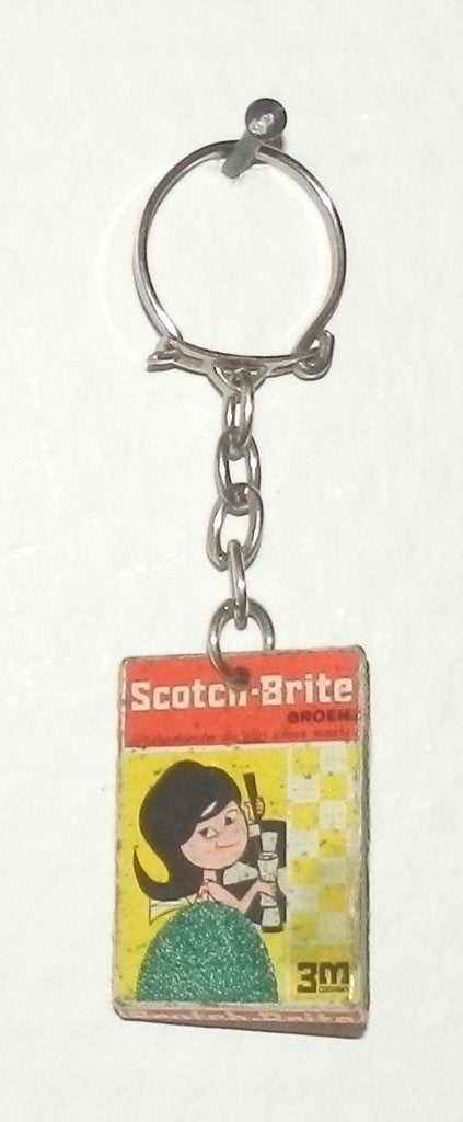 Sl452 sleutelhanger 3m scotch brite groen pannenboender, Ophalen of Verzenden, Gebruikt