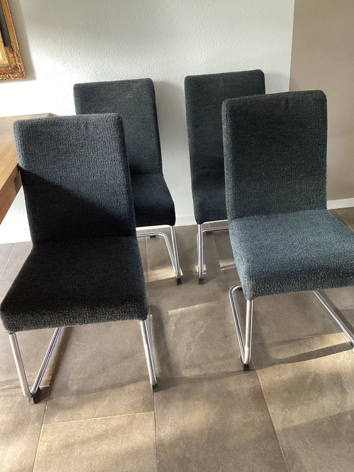 Eetkamerstoelen, Huis en Inrichting, Gebruikt, Zwart, Stof, Vijf, Zes of meer stoelen