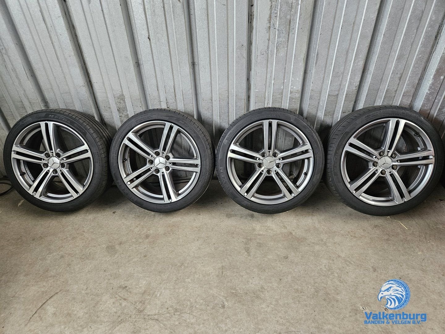 7mm! Originele Mercedes 18 inch velgen 5x112 zomerbanden 225, 18 inch, Gebruikt, -, -