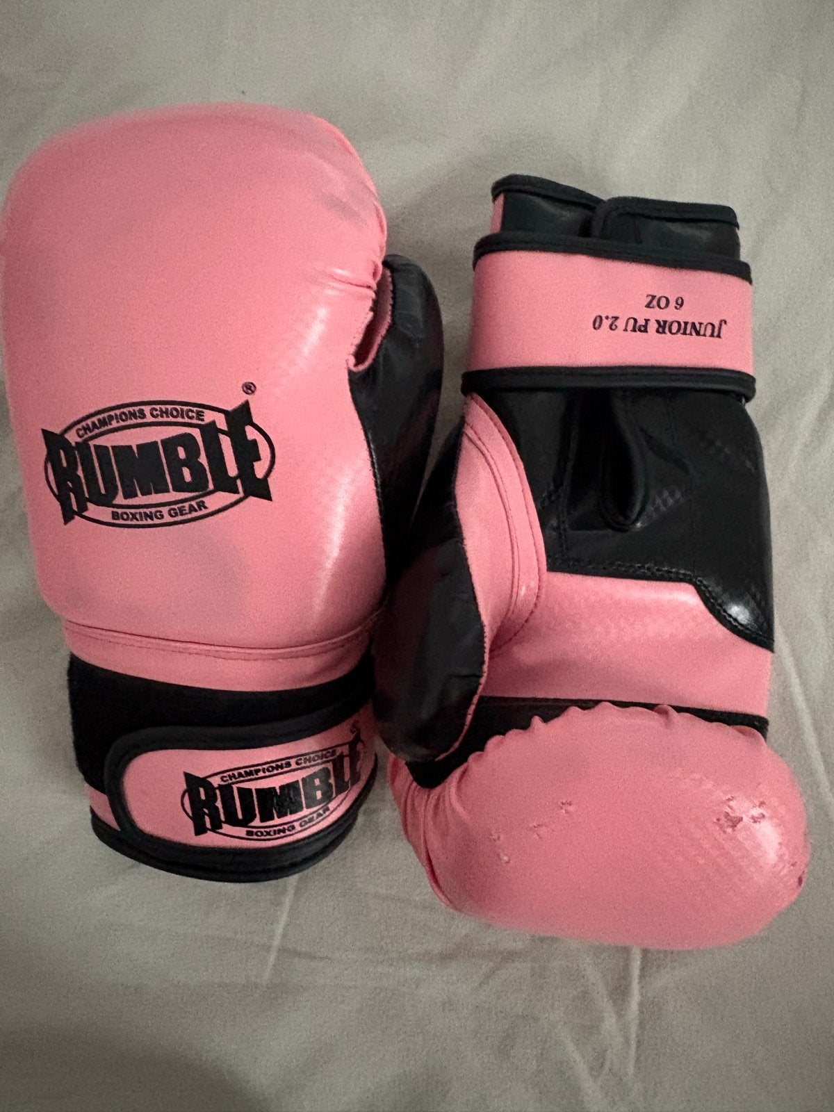Roze Rumble Junior Boks handschoenen 6 OZ, Ophalen of Verzenden, Gebruikt, Bokshandschoenen