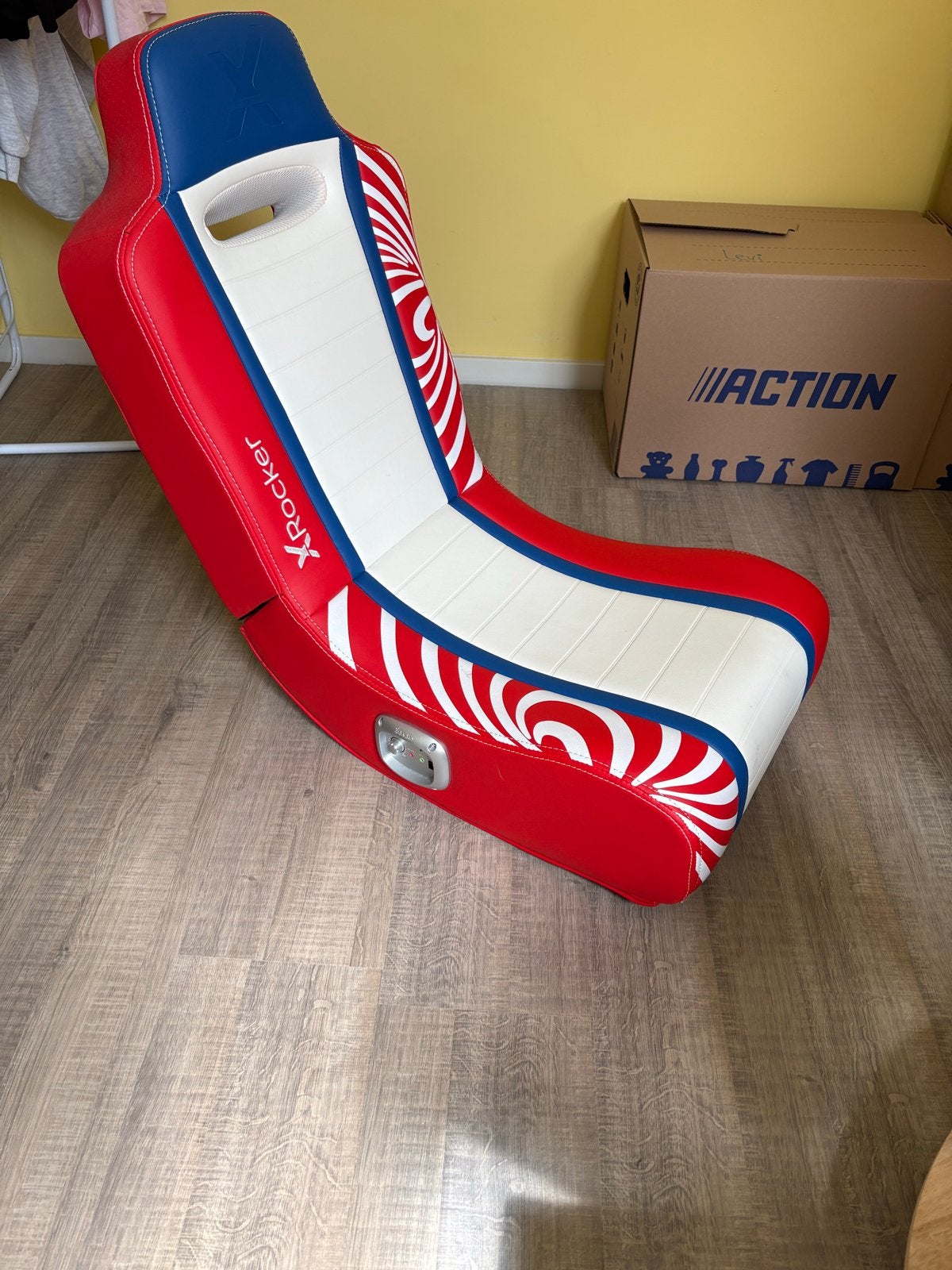 X Rocker Gaming Stoel met Geluid - Rood/Wit/Blauw, Ophalen, Overige merken, Gebruikt