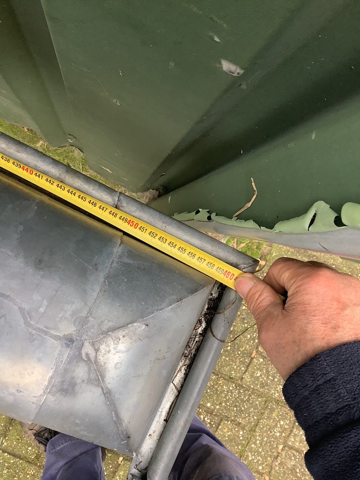 Zinken dakgoot en toebehoren, Doe-het-zelf en Verbouw, Ophalen, Gebruikt