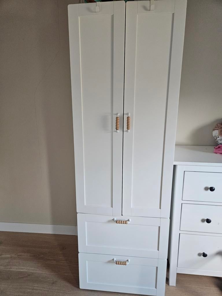 IKEA Kleerkast met lades - Wit, 181x60x53 cm, Zo goed als nieuw, Modern, 150 tot 200 cm, Overige houtsoorten