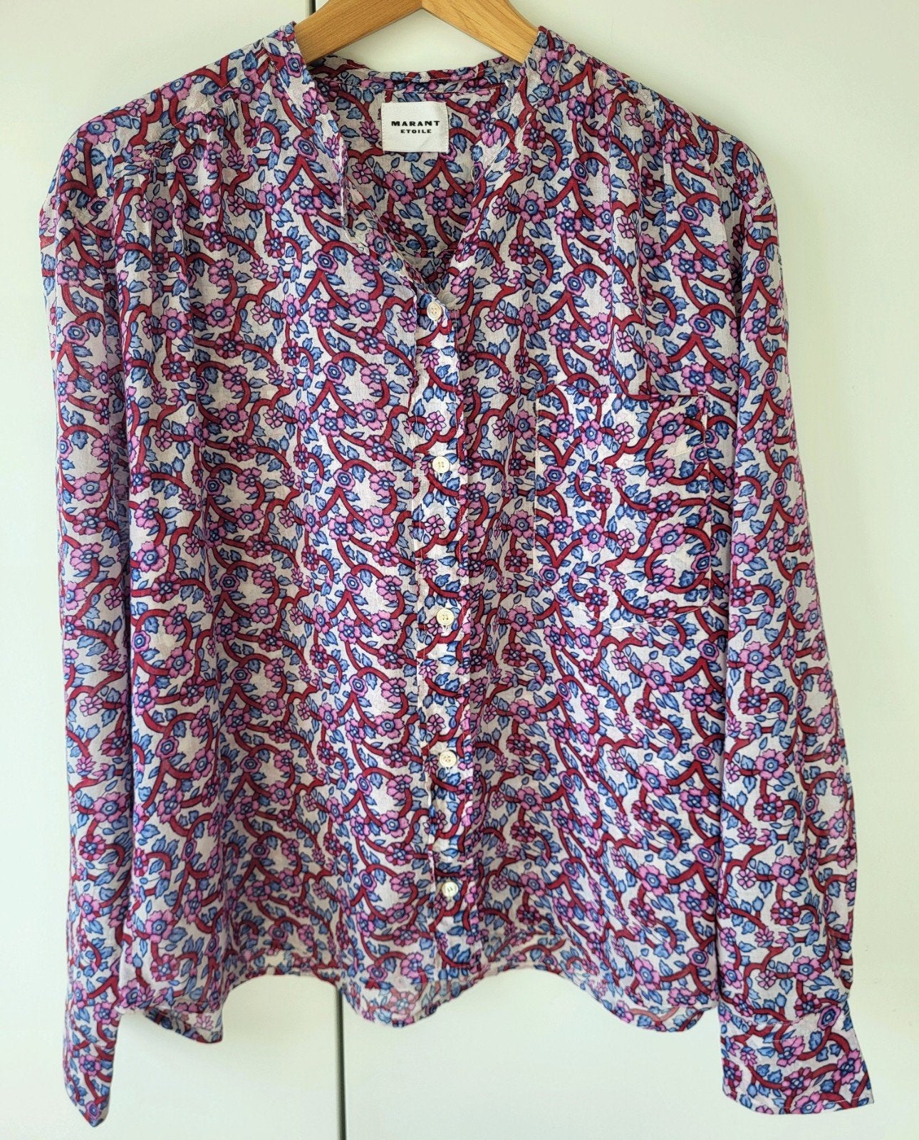 Isabel Marant blouse in maat 38 in nieuwstaat, Maat 38/40 (M), Meerkleurig, Ophalen of Verzenden, Zo goed als nieuw