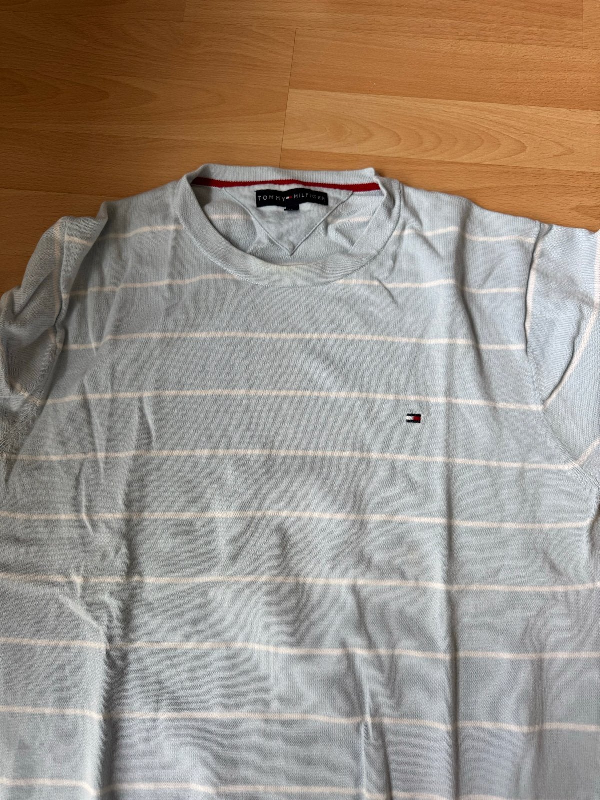 Tommy Hilfiger gestreepte trui - Maat XL, Ophalen of Verzenden, Gedragen, Maat 56/58 (XL), Blauw