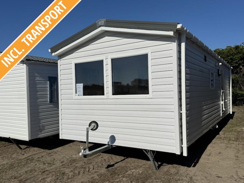 kunststof 9x3m winterhard chalet 2016 met CV gratis gebracht