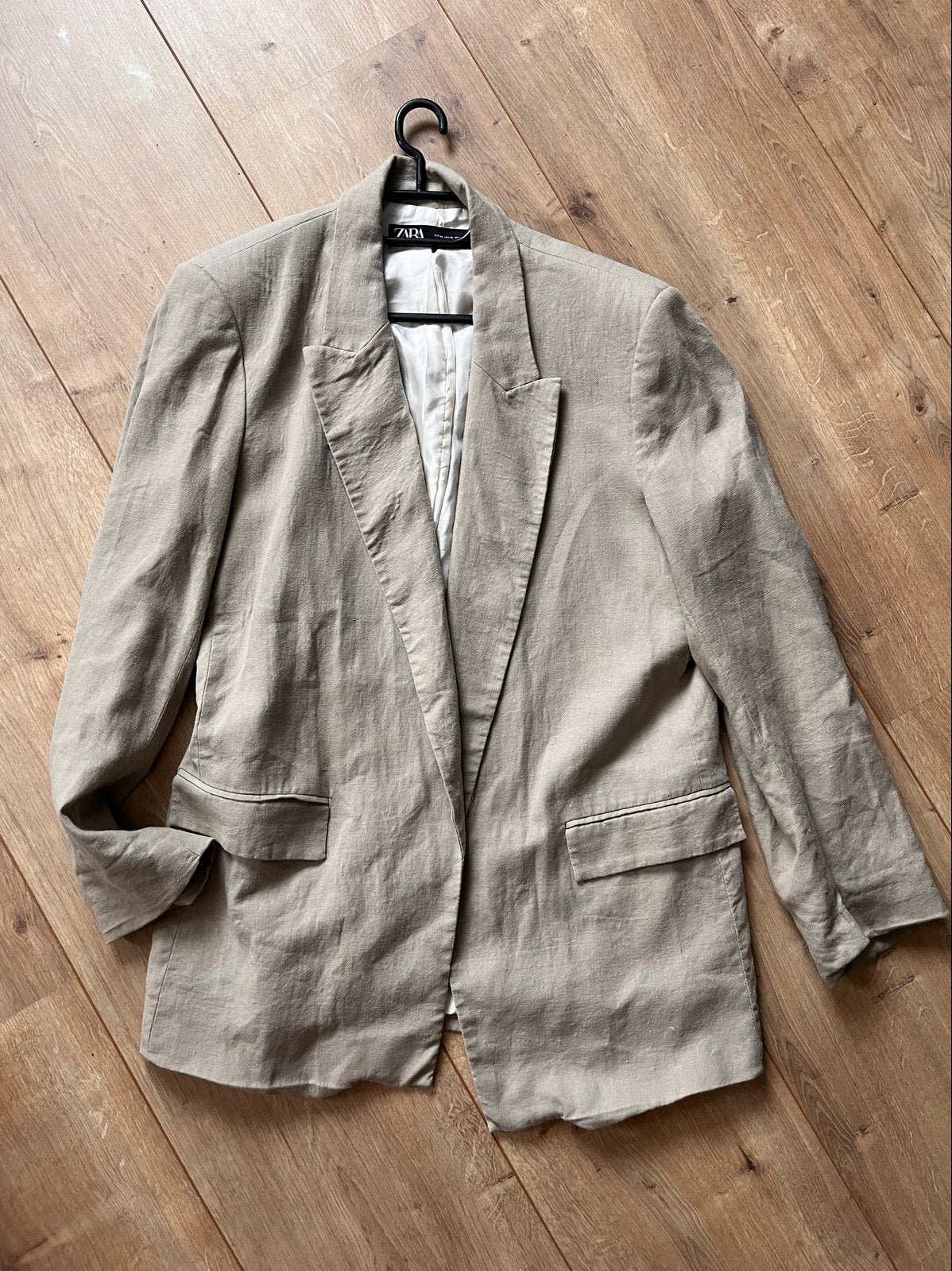 Zara linnen blazer - Beige - Maat XL, Ophalen of Verzenden, Zo goed als nieuw, Beige