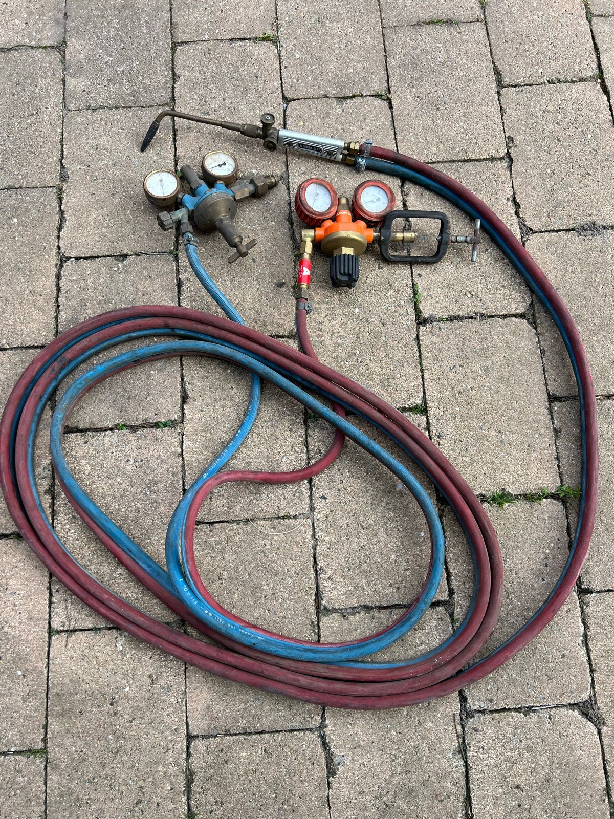 Lasapparaat Veerman-Olst met slangen en meters, Ophalen of Verzenden, Gebruikt, Minder dan 150 ampère, Overige typen