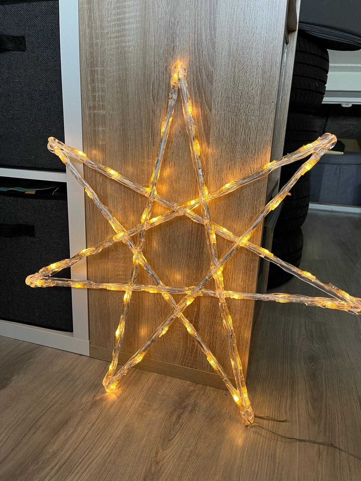Kerstster verlichting buiten of binnen, met snoer., Diversen, Ophalen, Zo goed als nieuw