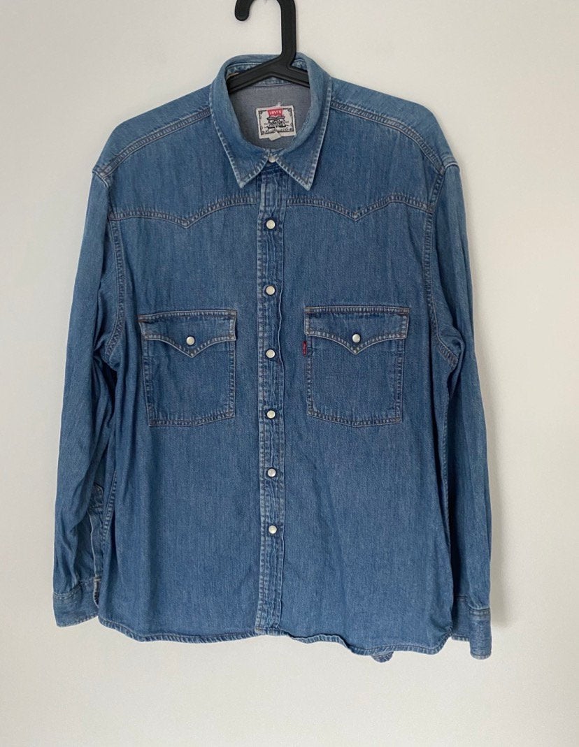 Levi’s spijkerjas, blouse. maat L, Maat 42/44 (L), Zo goed als nieuw, Levi's, Verzenden