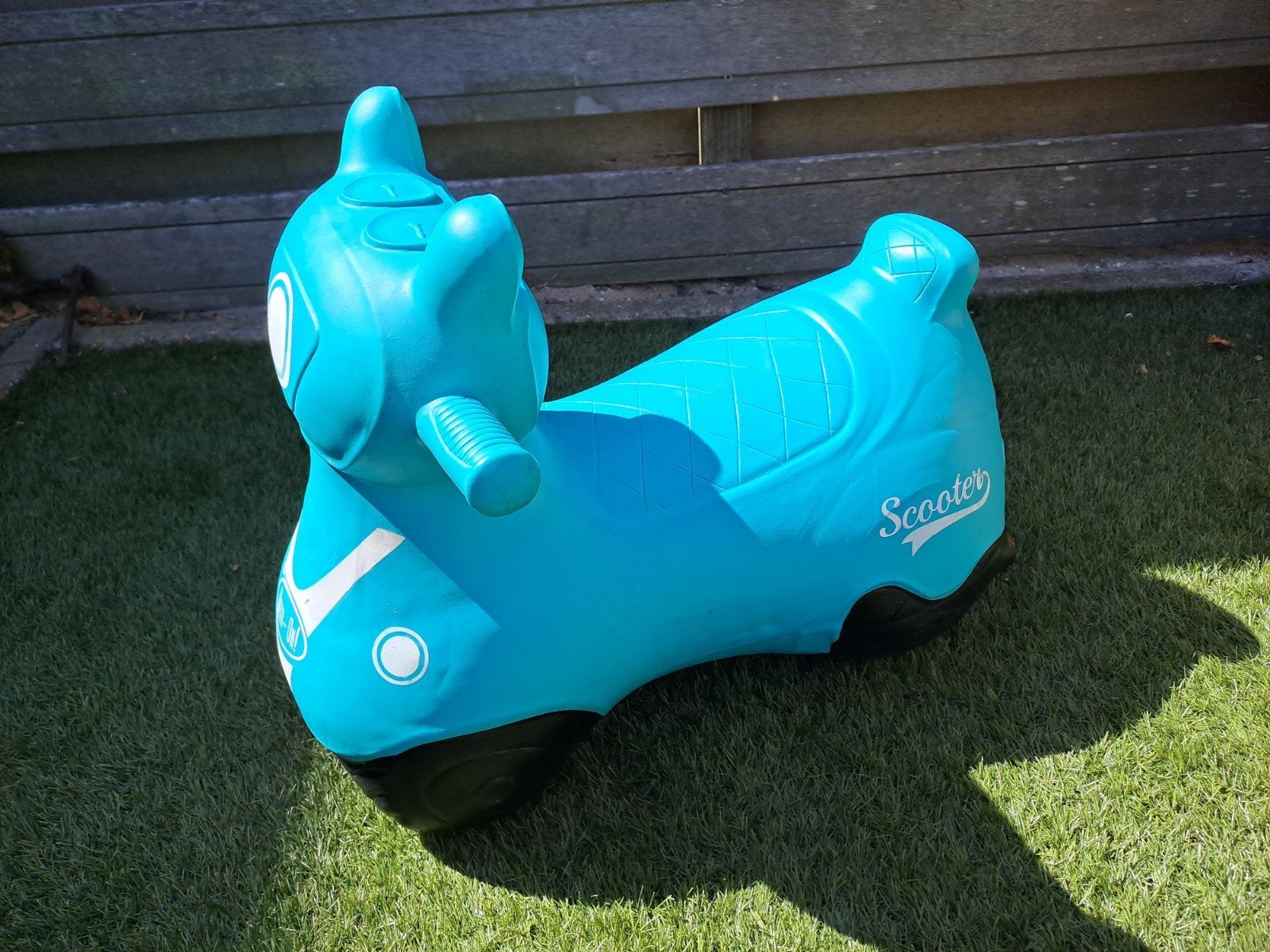 Retr-oh! Skippy Scooter blauw peuters evenwicht skippybal, Ophalen, Gebruikt
