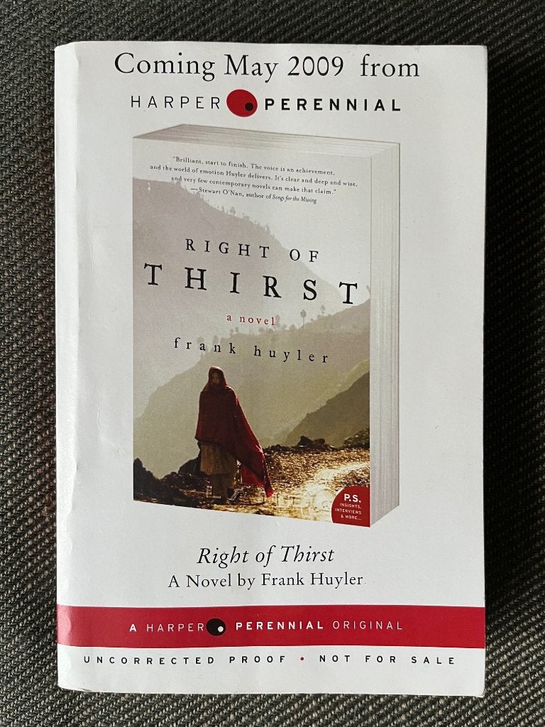 Frank Huyler - Right of Thirst. (Engelstalig), Ophalen of Verzenden, Gelezen, Frank Huyler
