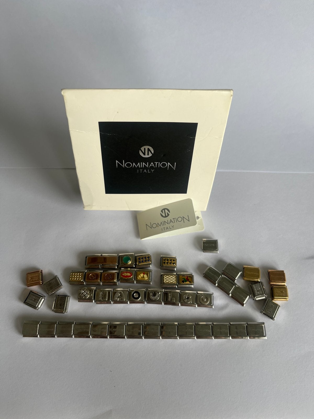 Nomination Italy bedels en schakels - Grote collectie, Sieraden, Tassen en Uiterlijk, Armbanden, Staal, Verzenden, Nieuw, Met edelsteen