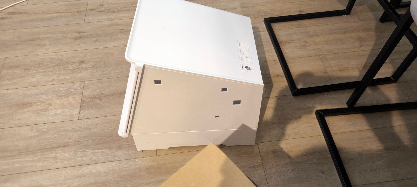 PETKIT White Villa Semi-Enclosed Cat Litter Box with Litter, Dieren en Toebehoren, Kattenbakken, Ophalen of Verzenden, Zo goed als nieuw