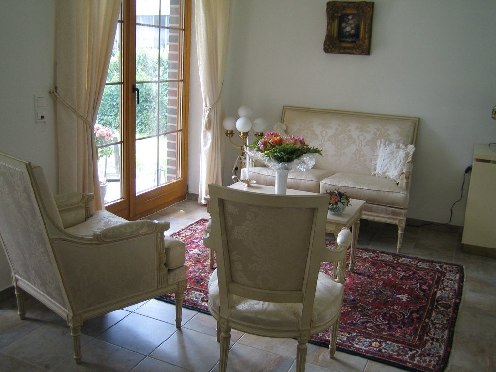 Franse Bankstel en twee Fauteuils, Ophalen, Gebruikt, Tweepersoons, 75 tot 100 cm