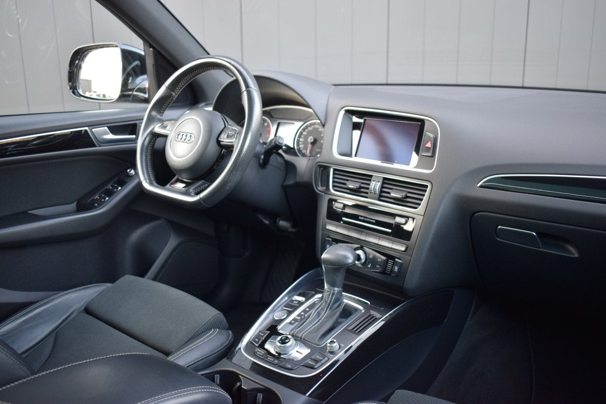 Audi Q5 2.0 TFSi 230pk Quattro Pro Line Plus Panoramadak | 2, Auto's, Audi, Gebruikt, 4 cilinders, Leder en Stof, Zwart