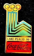 Coca-Cola Olym.Winterspelen pin- Lake Placid '80, Verzamelen, Speldjes, Pins en Buttons, Verzenden, Nieuw, Sport, Speldje of Pin