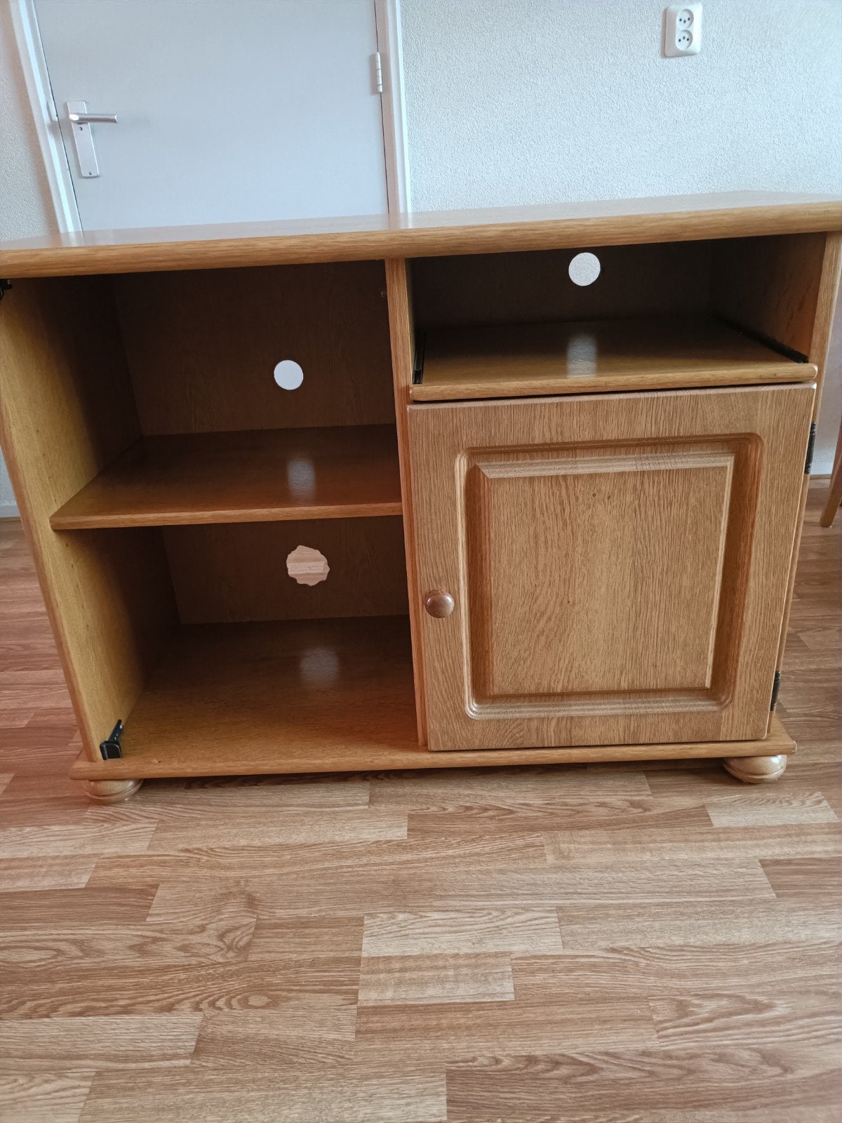 Blank eiken TV kast (GRATIS), Huis en Inrichting, Ophalen, Gebruikt, 25 tot 50 cm, Minder dan 100 cm