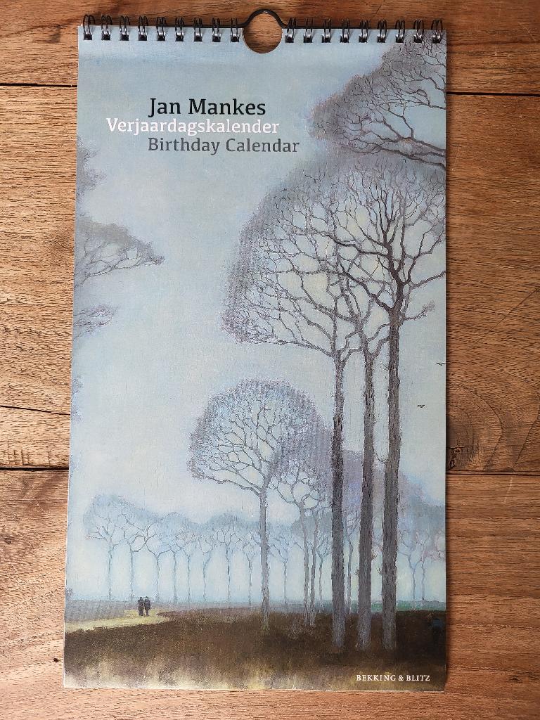 Verjaardagskalender Jan Mankes, Huis en Inrichting, Meerkleurig, Overige materialen, Overige stijlen, Nieuw