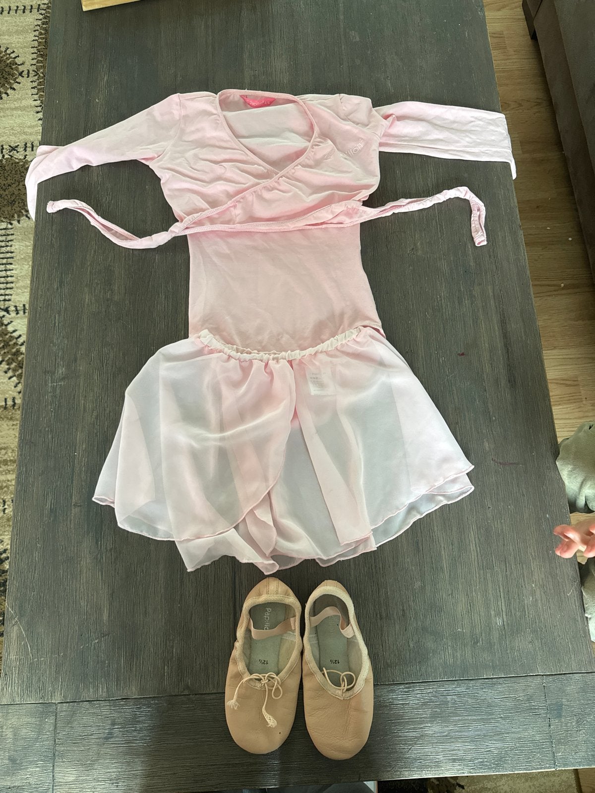 Roze balletpakje en balletschoenen (Papillon), Ophalen of Verzenden, Gebruikt, Kleding