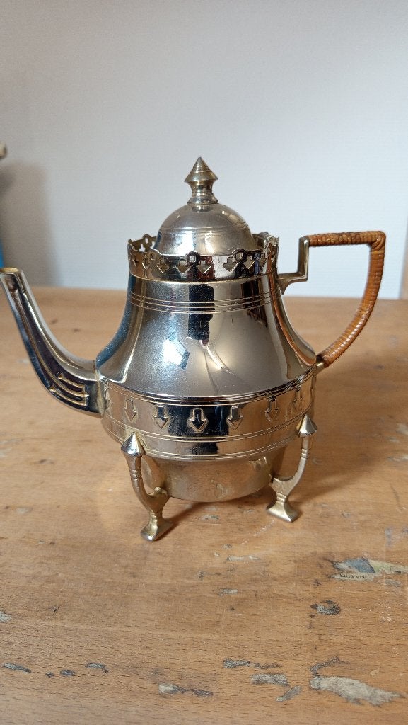 Vintage theepot in tin, Ophalen of Verzenden
