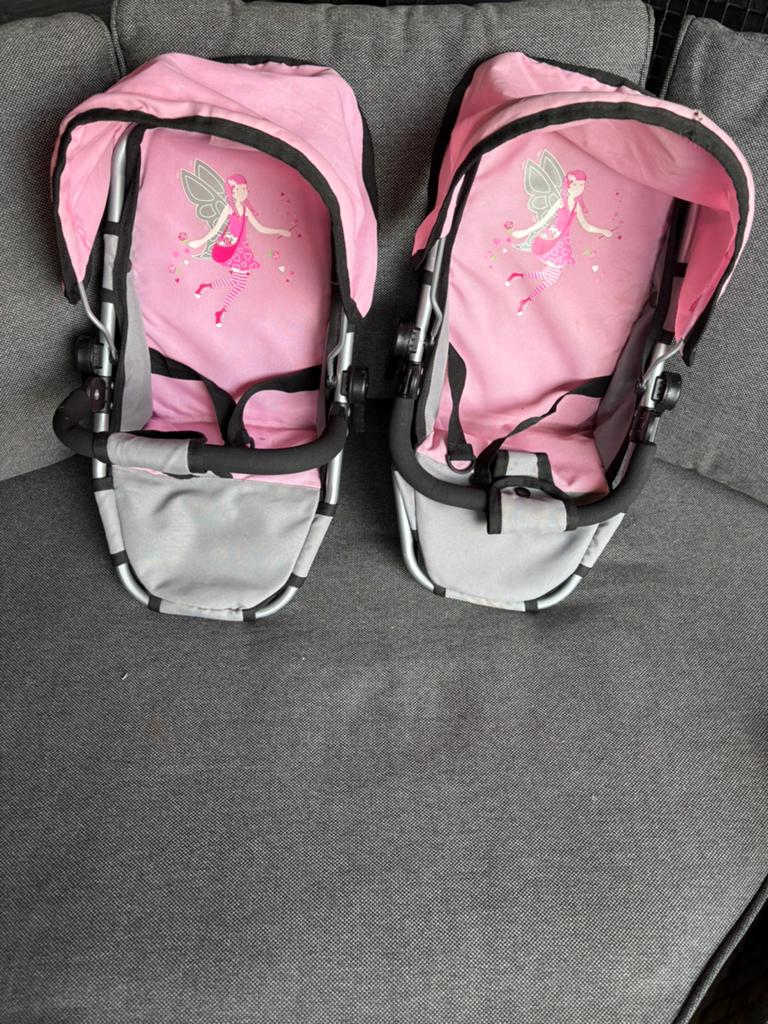 2 stoeltjes voor de bayer poppenwagen, Ophalen of Verzenden, Gebruikt, Babypop