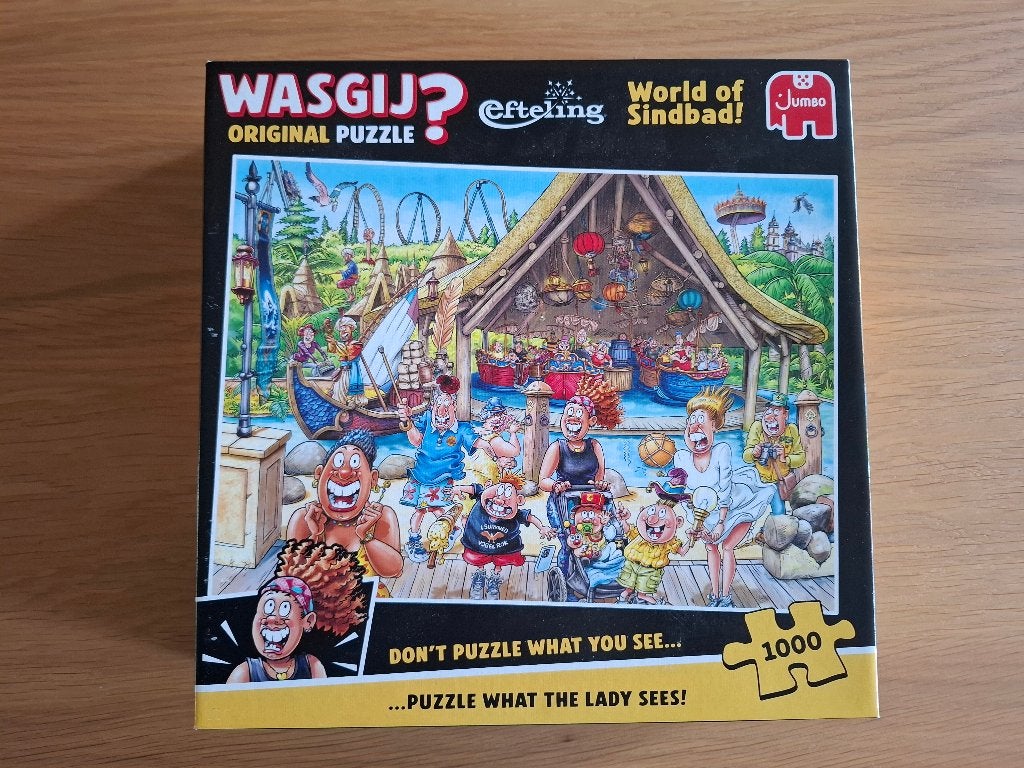Te koop 6 Wasgij puzzels 1.000 stukjes slechts 1x gemaakt, Ophalen, 500 t/m 1500 stukjes, Zo goed als nieuw, Legpuzzel