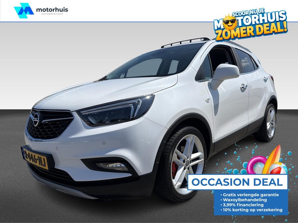 Opel Mokka X 1.4 Turbo Black Edition, Auto's, Opel, 15 km/l, Gebruikt, Euro 6, Wit
