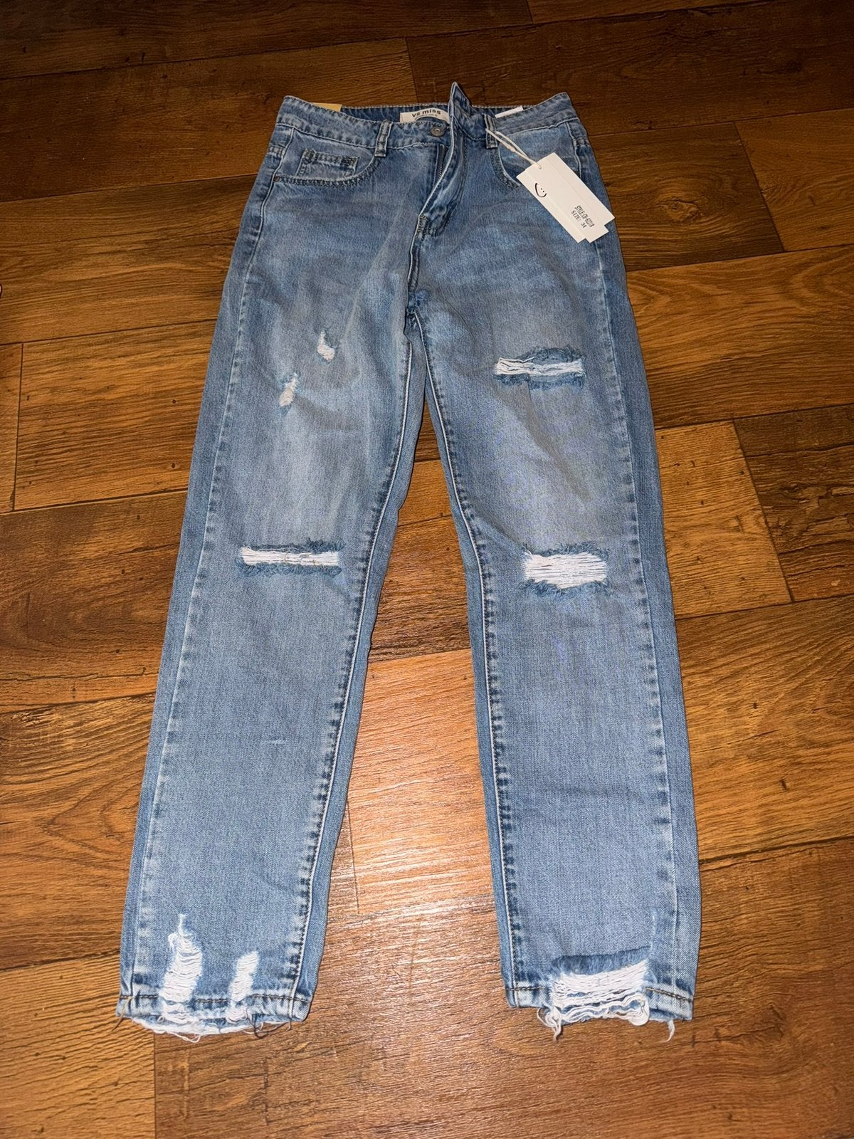 Dames nieuwe mom jeans van VS Miss Denim, Ophalen of Verzenden, Zo goed als nieuw, Blauw, W28 - W29 (confectie 36)