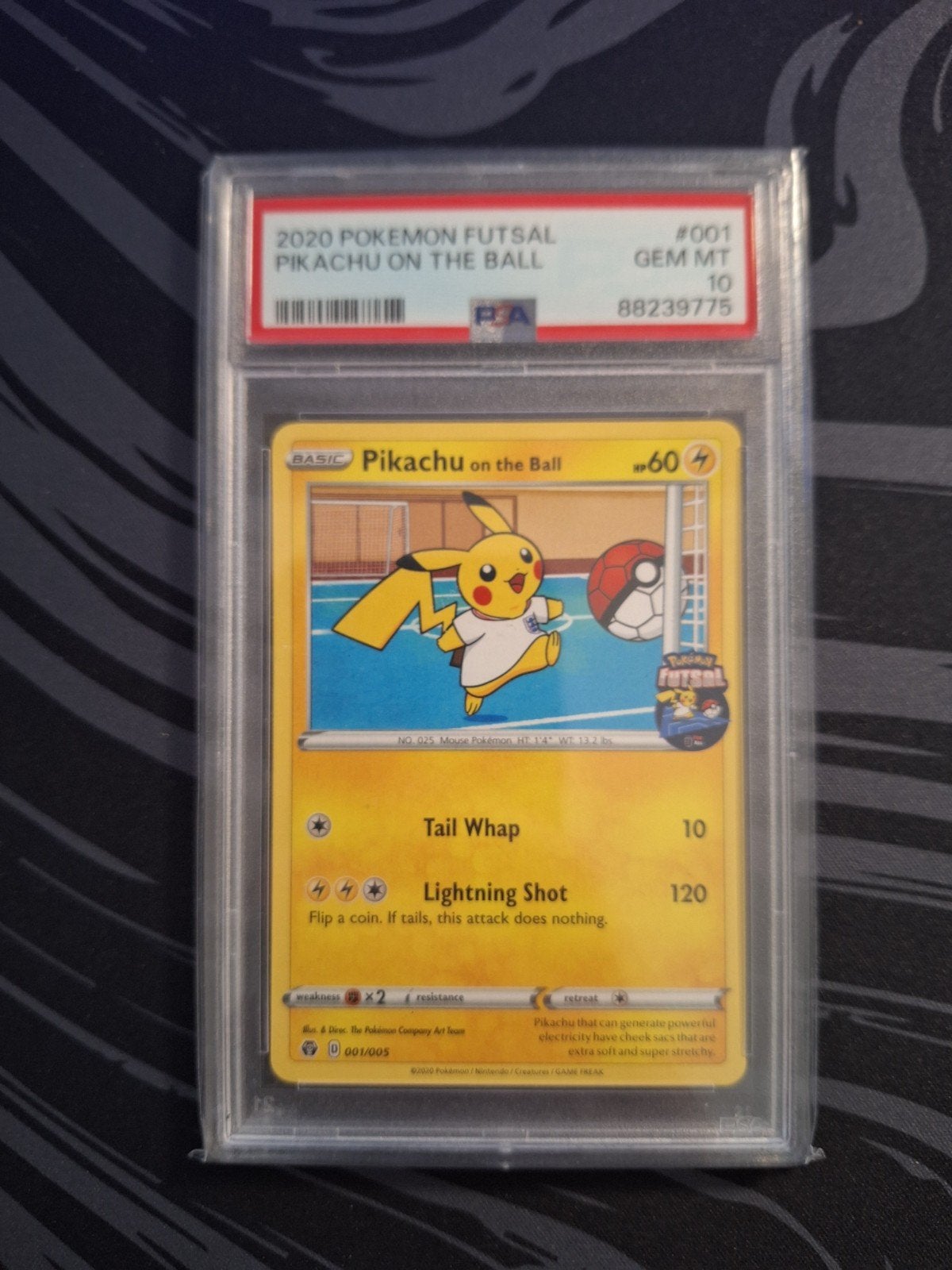 2020 Pokemon Futsal Pikachu on the Ball PSA 10 GEM MT, Ophalen of Verzenden, Nieuw, Losse kaart