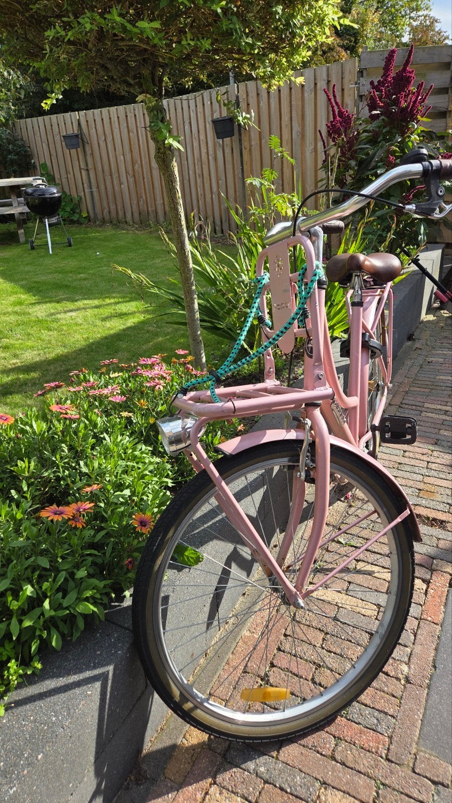Roze transportfiets 26 inch, Terugtraprem, Gebruikt, Onbekend, Handrem