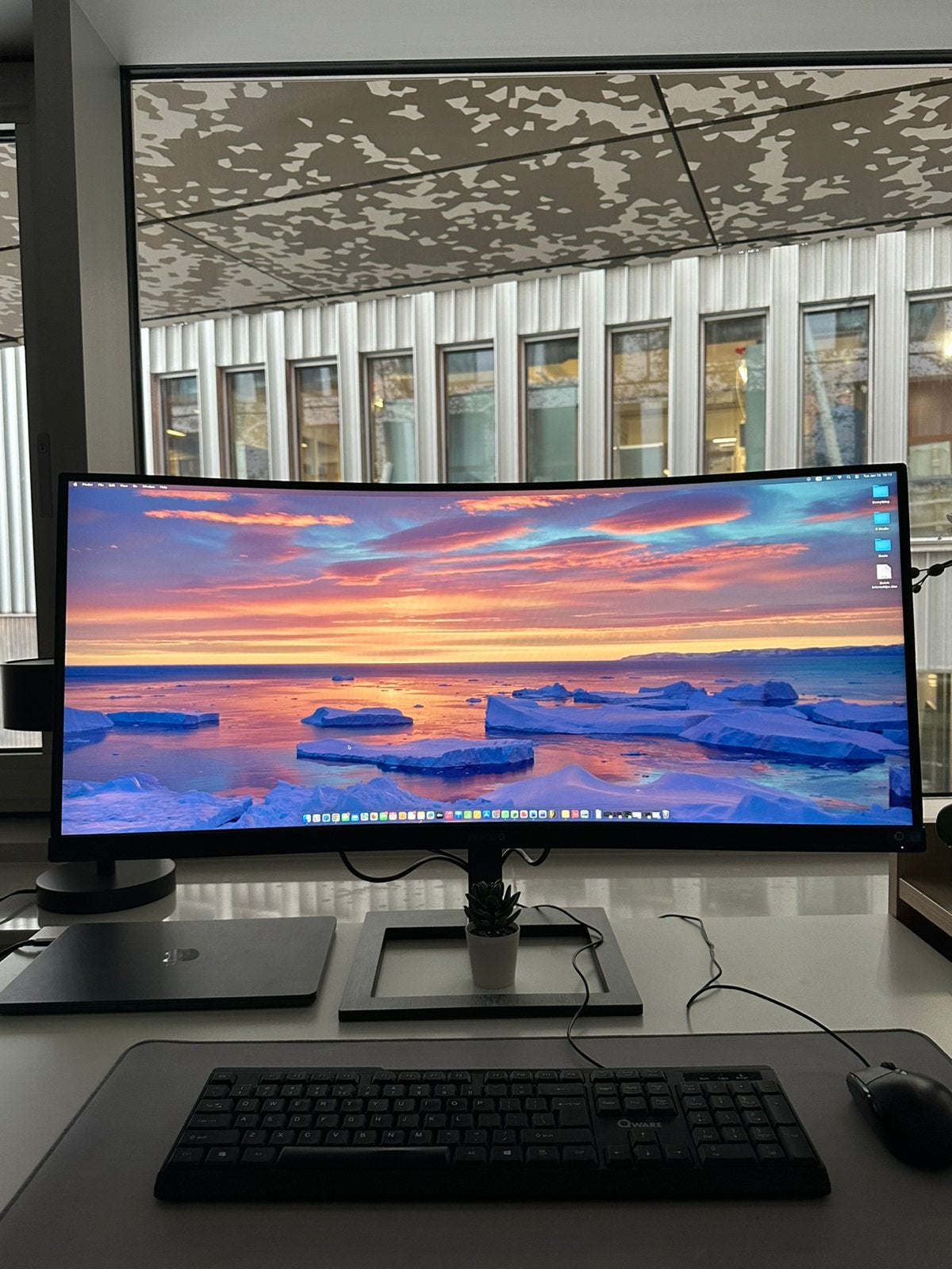 Curved Monitor (Philips 346E2CUAE/00 (34 inch)), Ophalen, Curved, Zo goed als nieuw, Quad HD (2K)