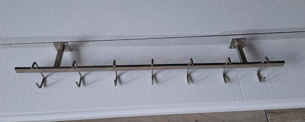 Garderobestang met 7 haken, 90cm breed, Huis en Inrichting, Ophalen