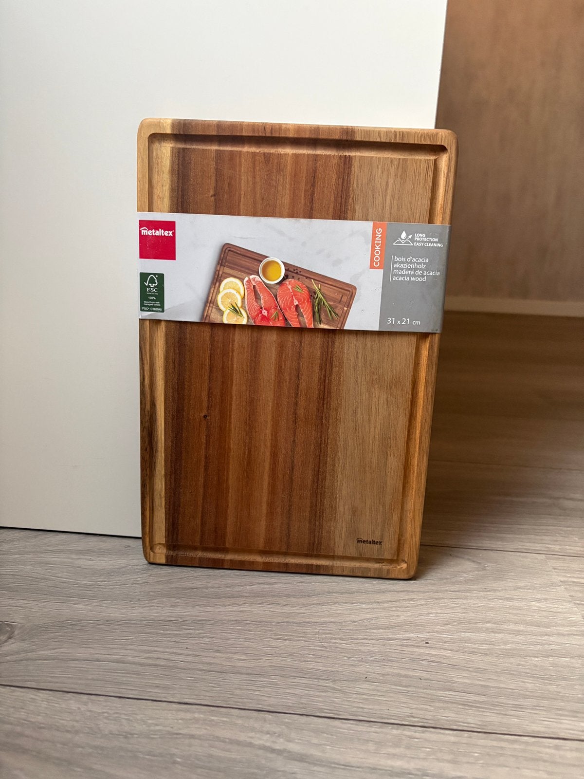 Metaltex acaciahouten snijplank, Hout, Snij-/serveerplank, Nieuw, Ophalen of Verzenden