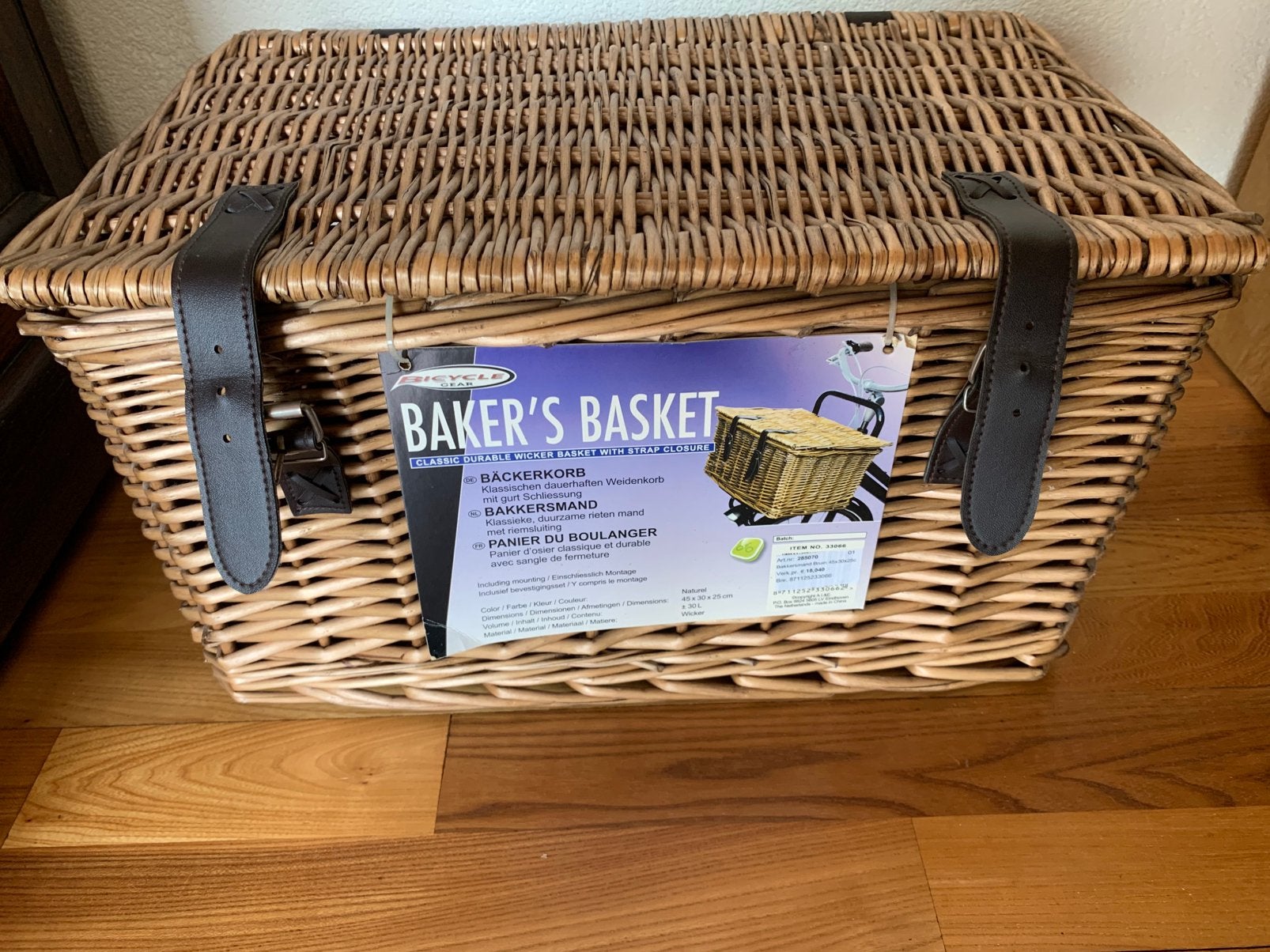 Nieuwe bakkersmand voor op je fiets, Ophalen, Zo goed als nieuw, Rond