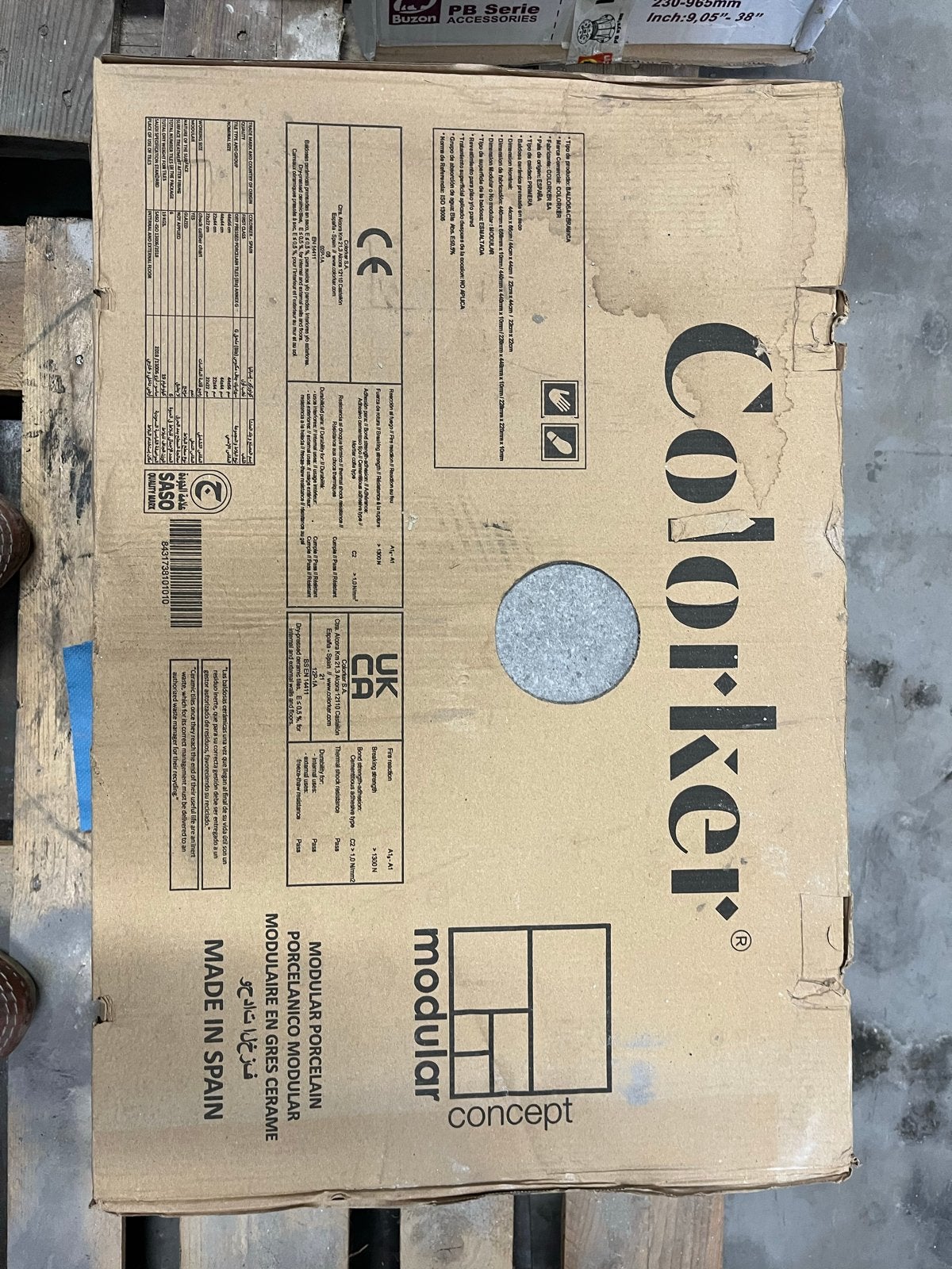 7 m2 ColorKer Modulaire Porseleinen Tegels - Grijs, Ophalen, 40 tot 60 cm, Keramiek, Nieuw