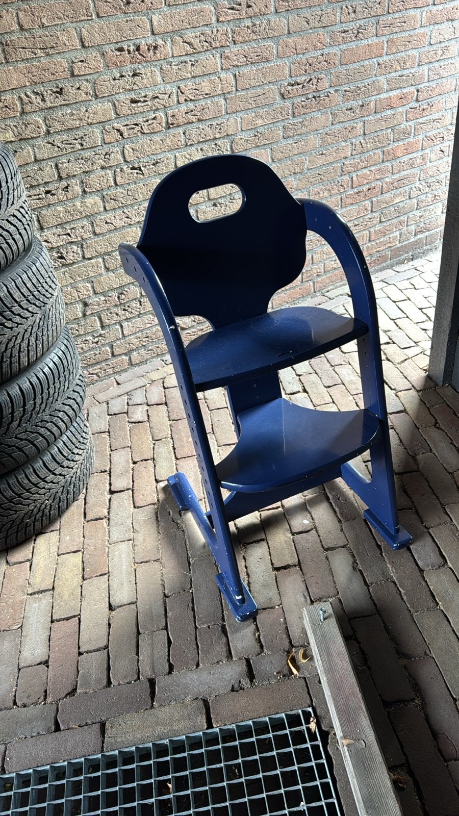 Blauwe meegroeistoel voor kinderen, Ophalen, Gebruikt, Meegroeistoel